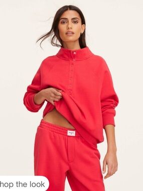 Parke red mockneck